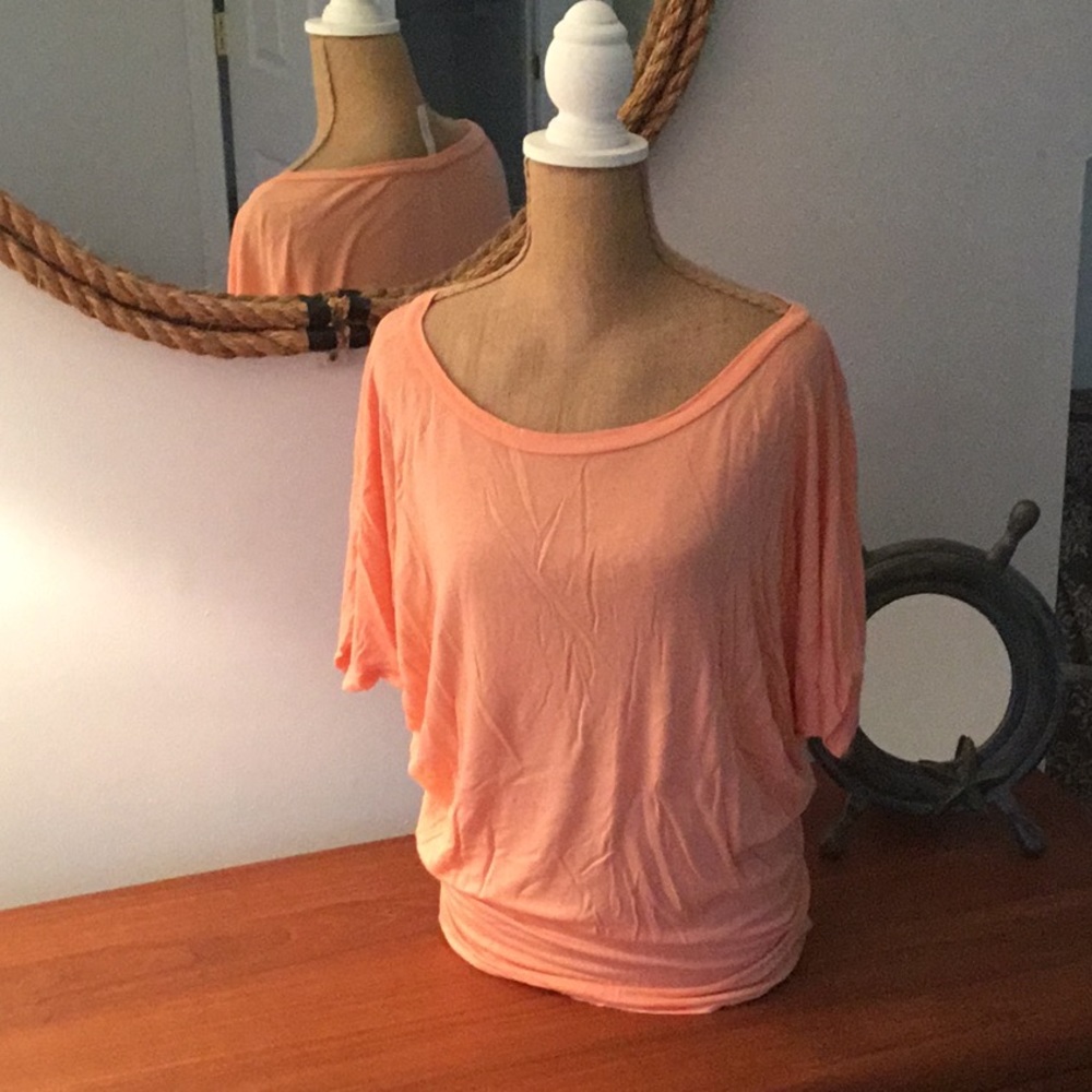 Pink Dolman Sleeve Tee Top